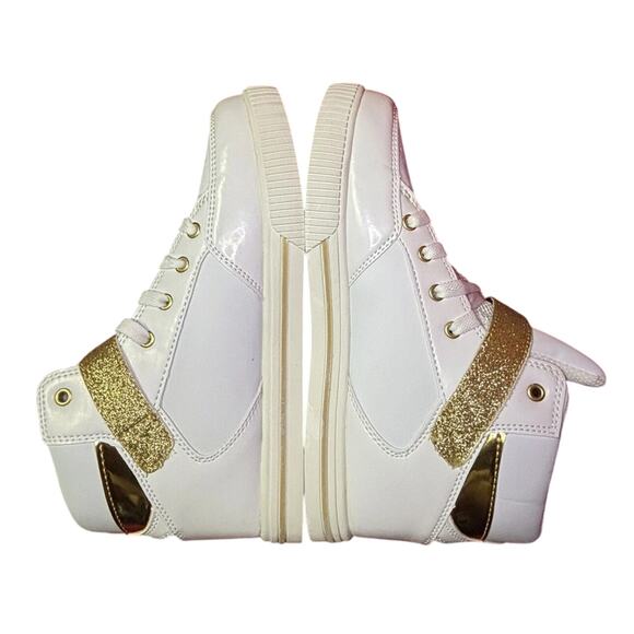 NWT Star Wars REY White Gold Hi Top Skechers Sneakers Athletic Shoes Size 6 M 8W - Picture 11 of 12